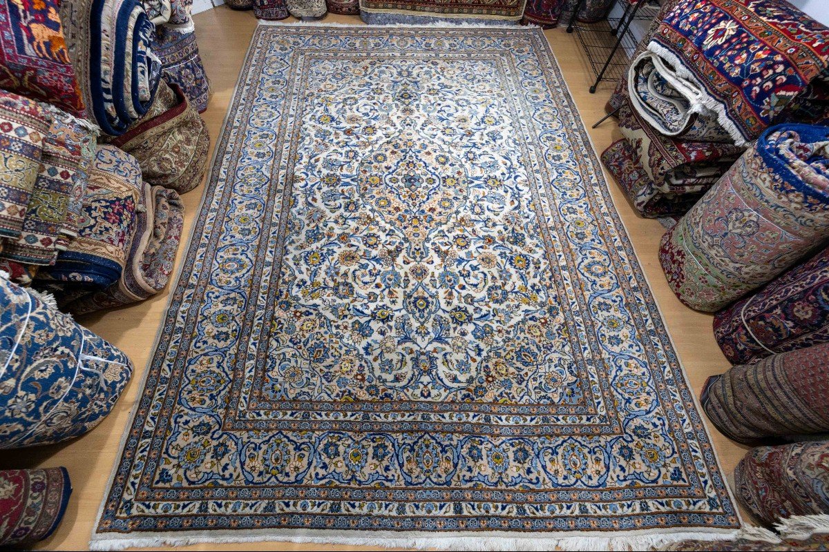 364×249cm Hand-knotted Kashan (keshan) Persian Carpet | Original From Kashan-photo-2