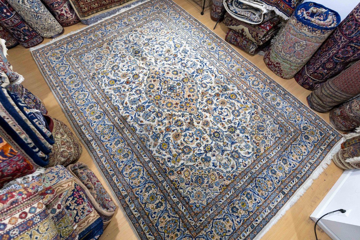 364×249cm Hand-knotted Kashan (keshan) Persian Carpet | Original From Kashan-photo-3