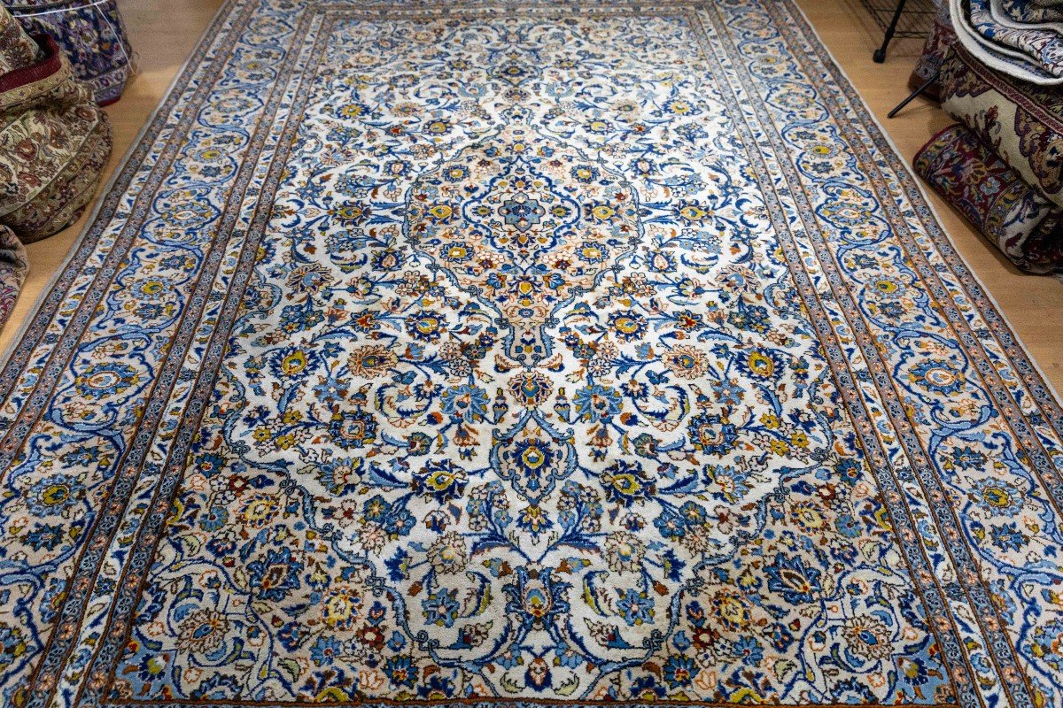 364×249cm Hand-knotted Kashan (keshan) Persian Carpet | Original From Kashan-photo-2