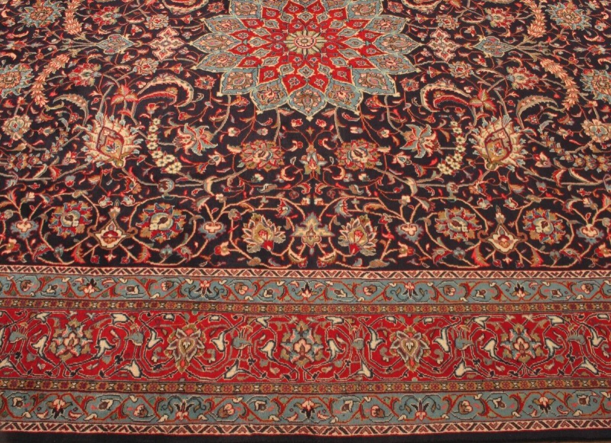 NEUF 378x278 cm Tapis Persan ECHT Sarugh Farahan Tissé à la Main-photo-3