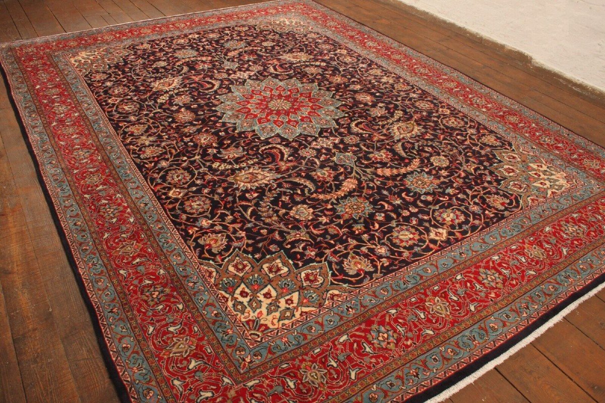 NEUF 378x278 cm Tapis Persan ECHT Sarugh Farahan Tissé à la Main-photo-4