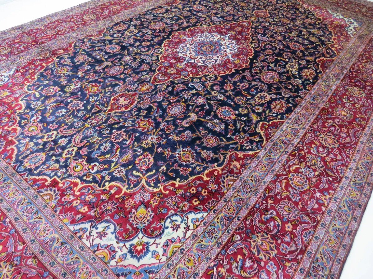 Top 475×300cm Tapis Persan Tissé à La Main Kashan Tapis Oriental - Tapis Persan Kashan-photo-3