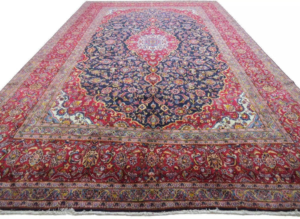 Top 475×300cm Tapis Persan Tissé à La Main Kashan Tapis Oriental - Tapis Persan Kashan-photo-4