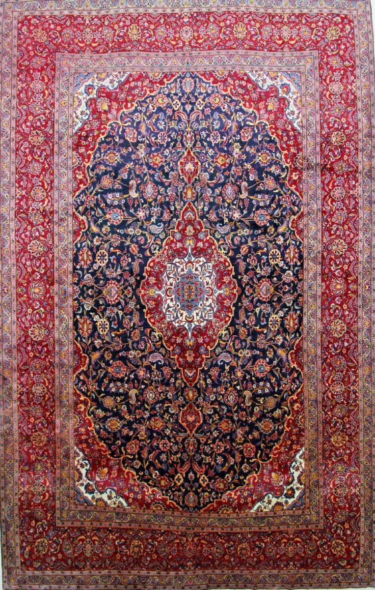 Top 475×300cm Tapis Persan Tissé à La Main Kashan Tapis Oriental - Tapis Persan Kashan