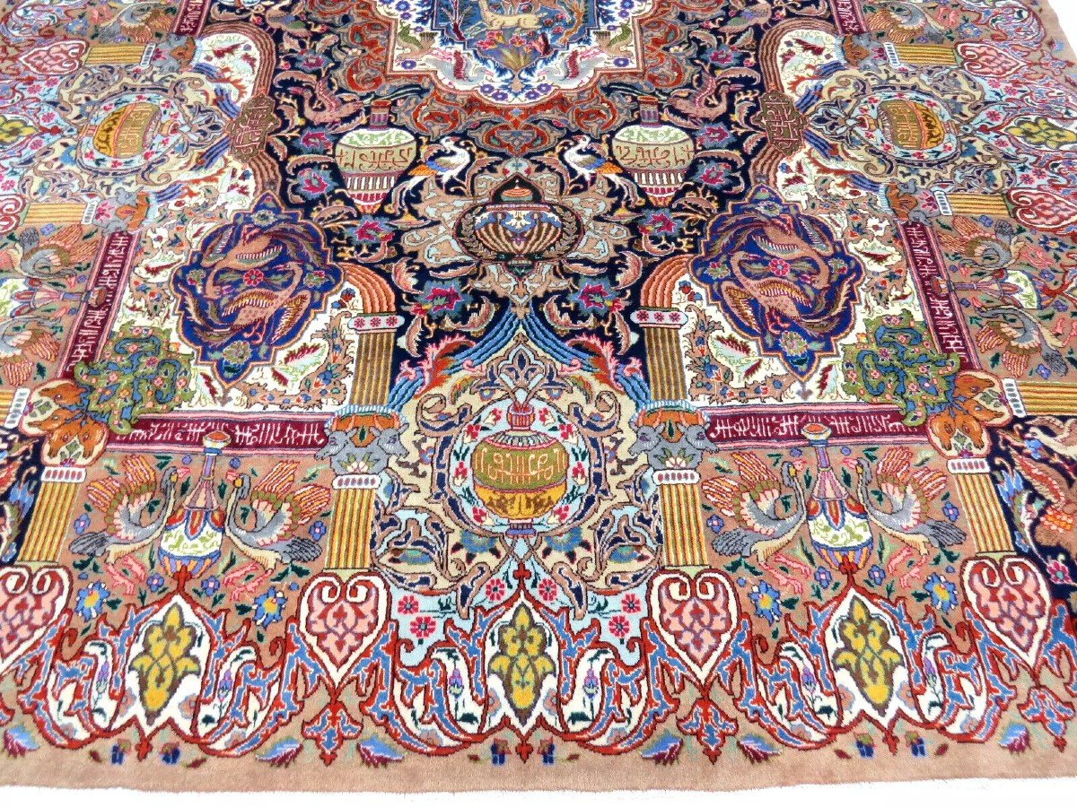 New Top 404x296cm Genuine Hand-knotted Kashmar Persian Carpet - Stunningly Beautiful -photo-4