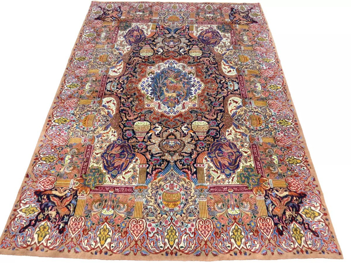 New Top 404x296cm Genuine Hand-knotted Kashmar Persian Carpet - Stunningly Beautiful 