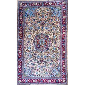 Tapis Persan Kashan Noué à La Main 225×140 Cm