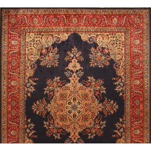 Neuf Top 380x293cm Tapis Oriental Fait Main Persan Tabriz