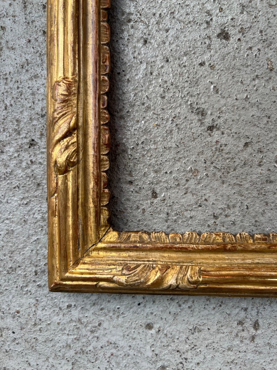 Frame In Golden Wood Louis XV 18th-photo-4