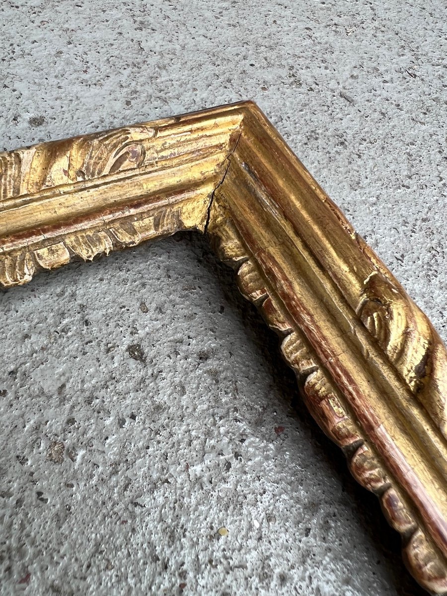 Frame In Golden Wood Louis XV 18th-photo-6
