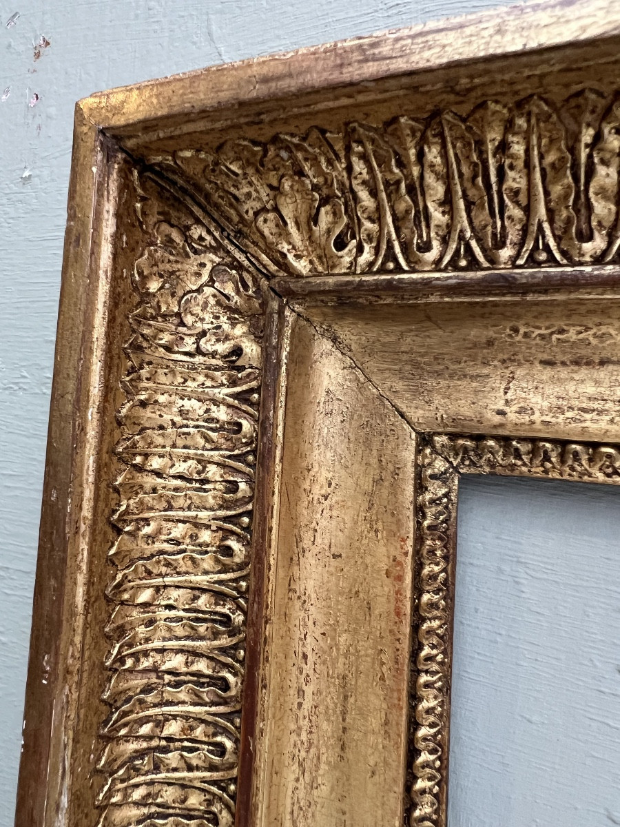 19th Century Gilded Wooden Frame-photo-3