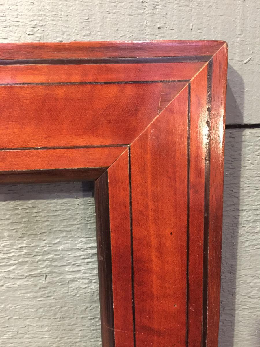 Mahogany Veneer Frame 19th Century-photo-3