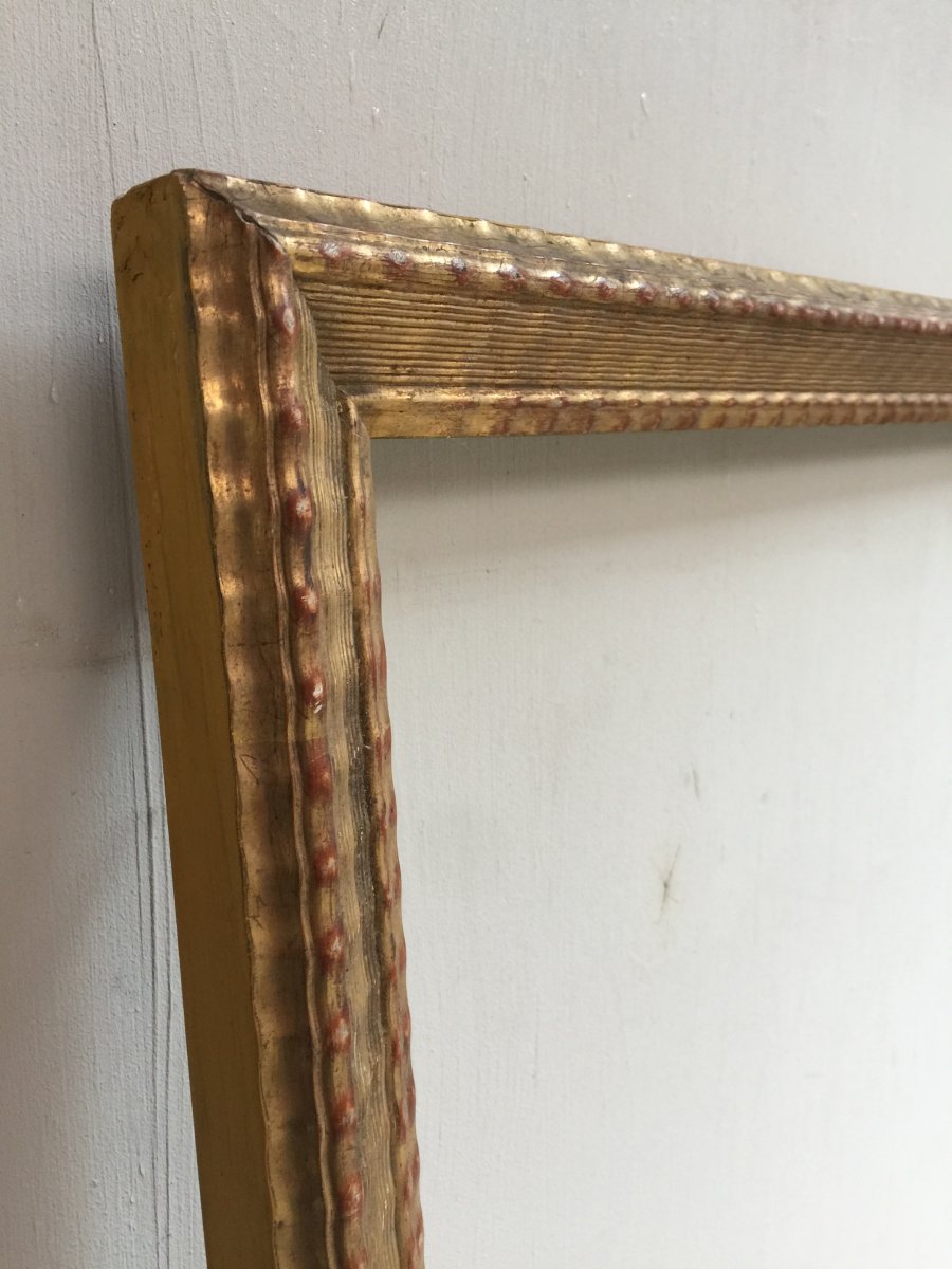 19th Century Golden Wood Frame-photo-3