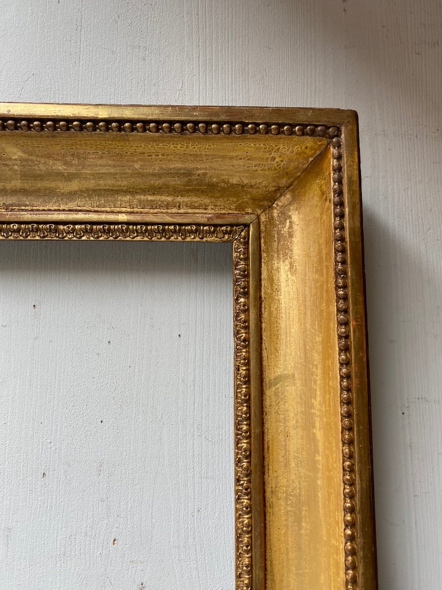 19th Century Golden Wood Frame-photo-3