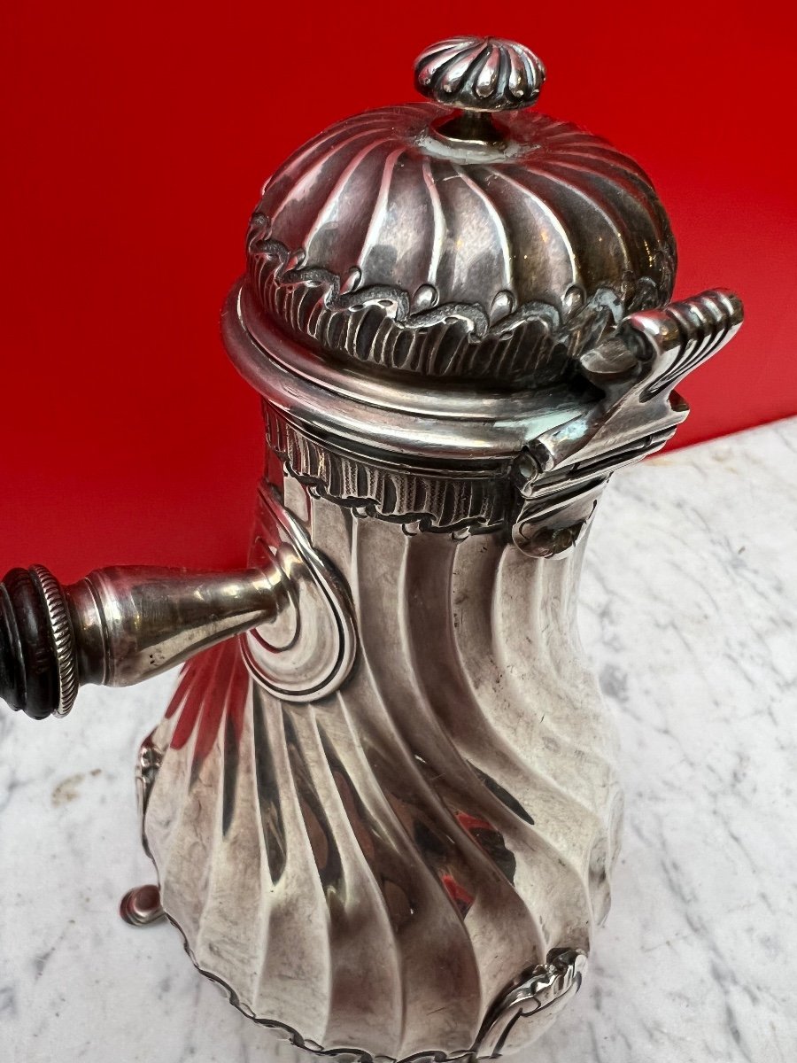 19th Century Silver Chocolate Maker-photo-2