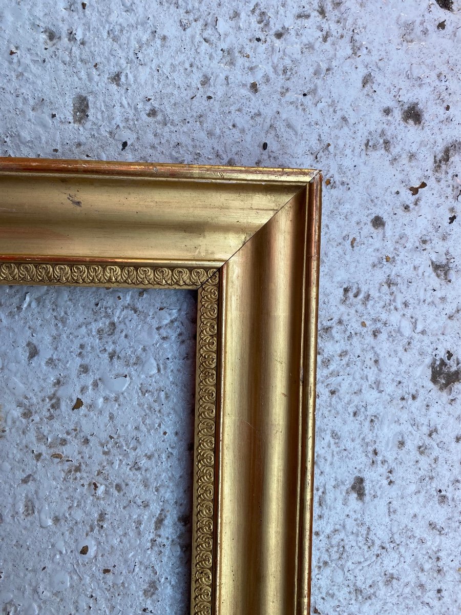 19th Century Golden Wood Frame-photo-4