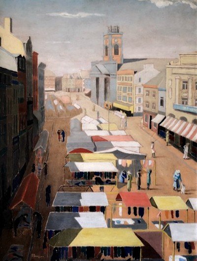 Market Day, Artist To Identify, Signed