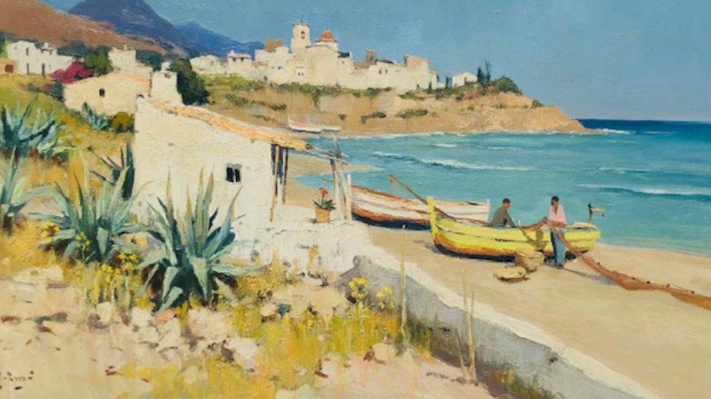 Arie Zwart, A View Of Benidorm , Oil