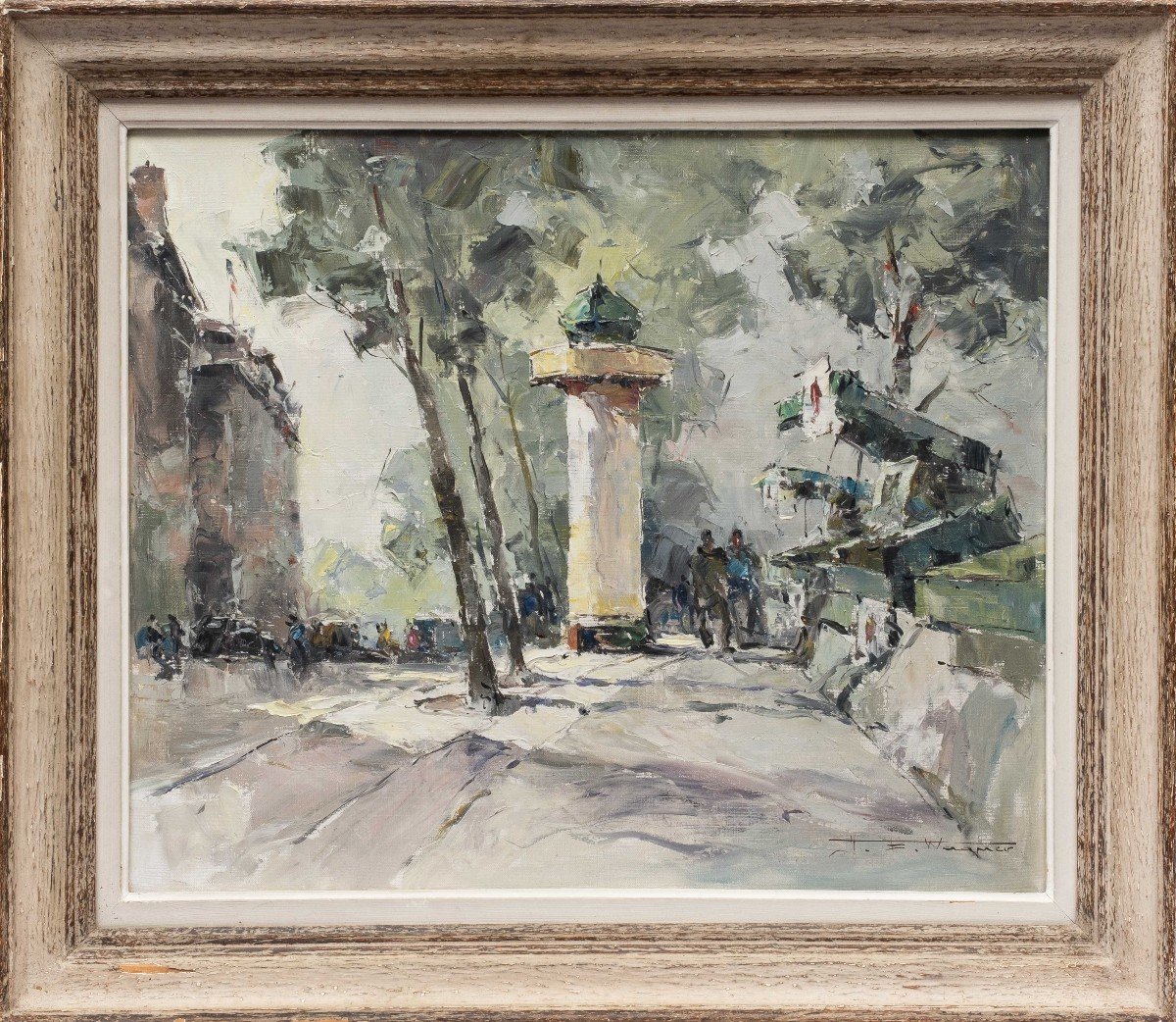 Hermann Edouard Wagner, (1894-1963) Les Quais, Huile Sur Toile Signé