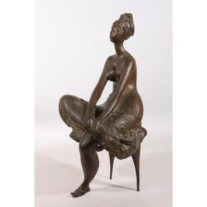 Clemens Pasch, Nana Von Koväts, Bronze Sculpture, Signed