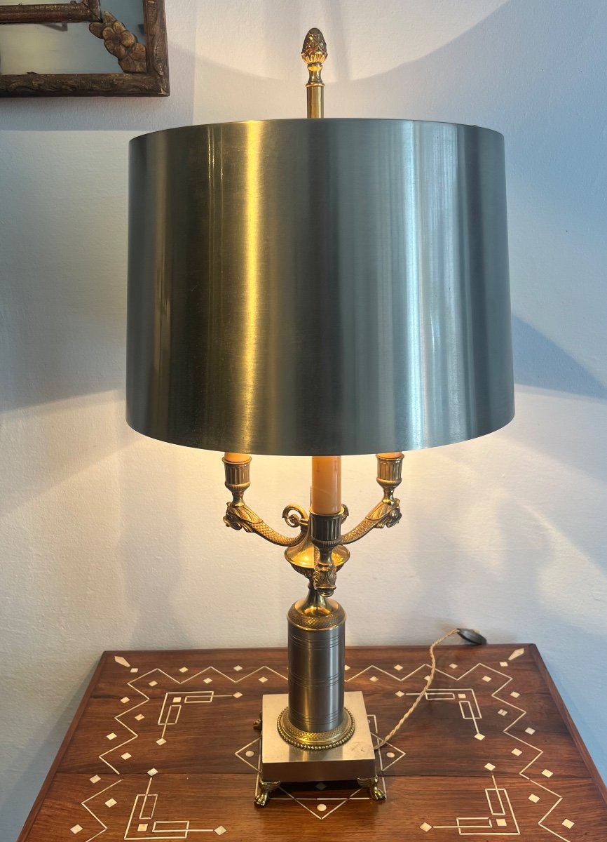 70s Lamp With Dolphin Decor