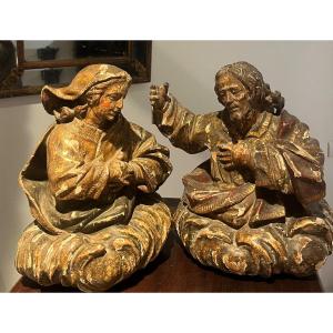 Sculptures Religieuses En Bois Sculpté 