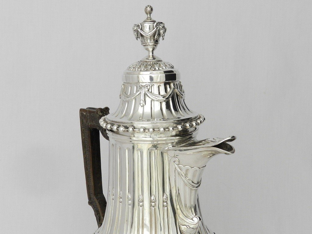 Grande Cafétiere Tripode, En Argent Malines 1787 (Belgique), Mr. Guilielmus Maes-photo-4