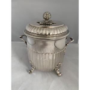 Lidded Biscuit Barrel On Four Feet