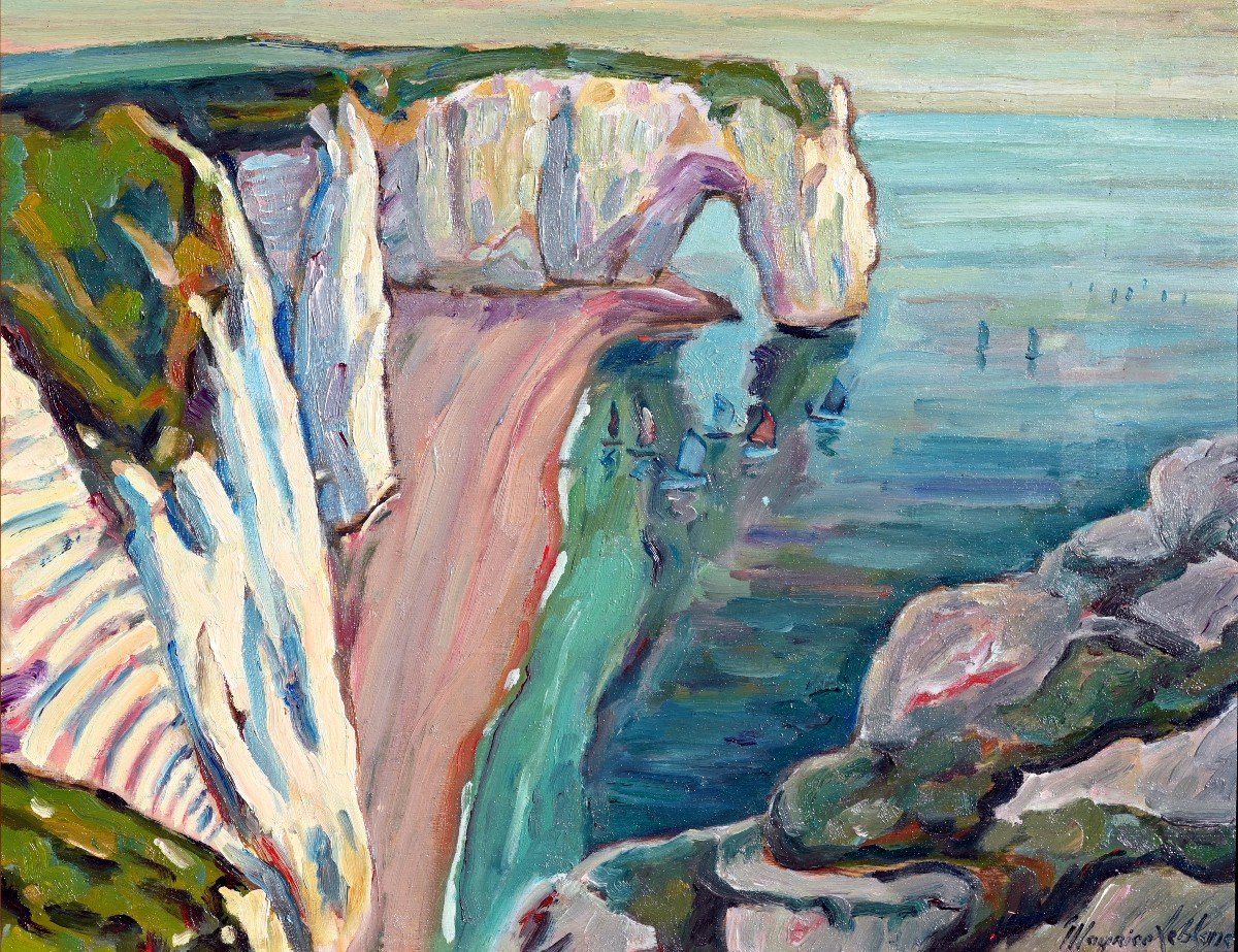 Maurice LEBLANC (1898-1947) Etretat, La Manneporte | Marine, Normandie