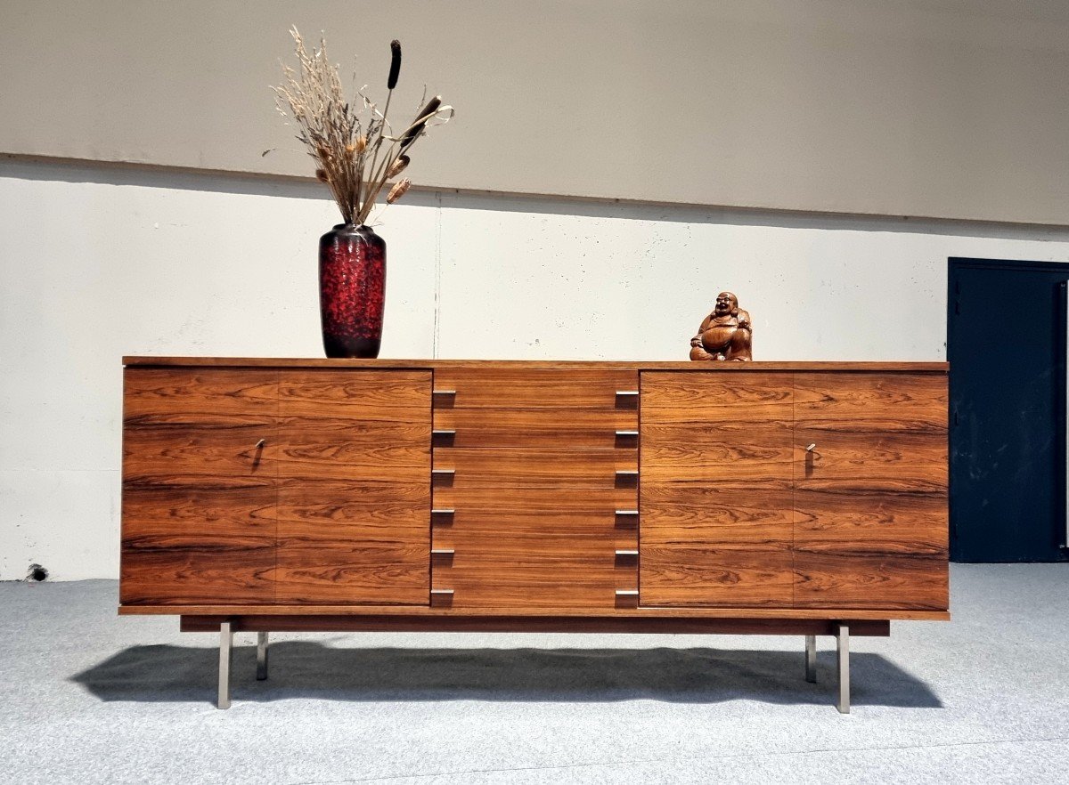 Swiss Form Scandinavian Sideboard In Rosewood From The 60s-photo-2