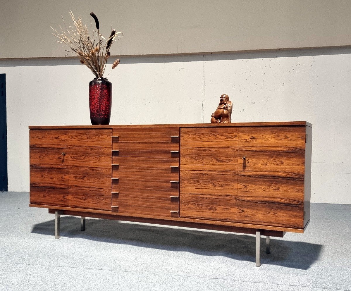 Swiss Form Scandinavian Sideboard In Rosewood From The 60s-photo-3