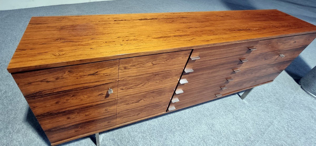 Swiss Form Scandinavian Sideboard In Rosewood From The 60s-photo-3