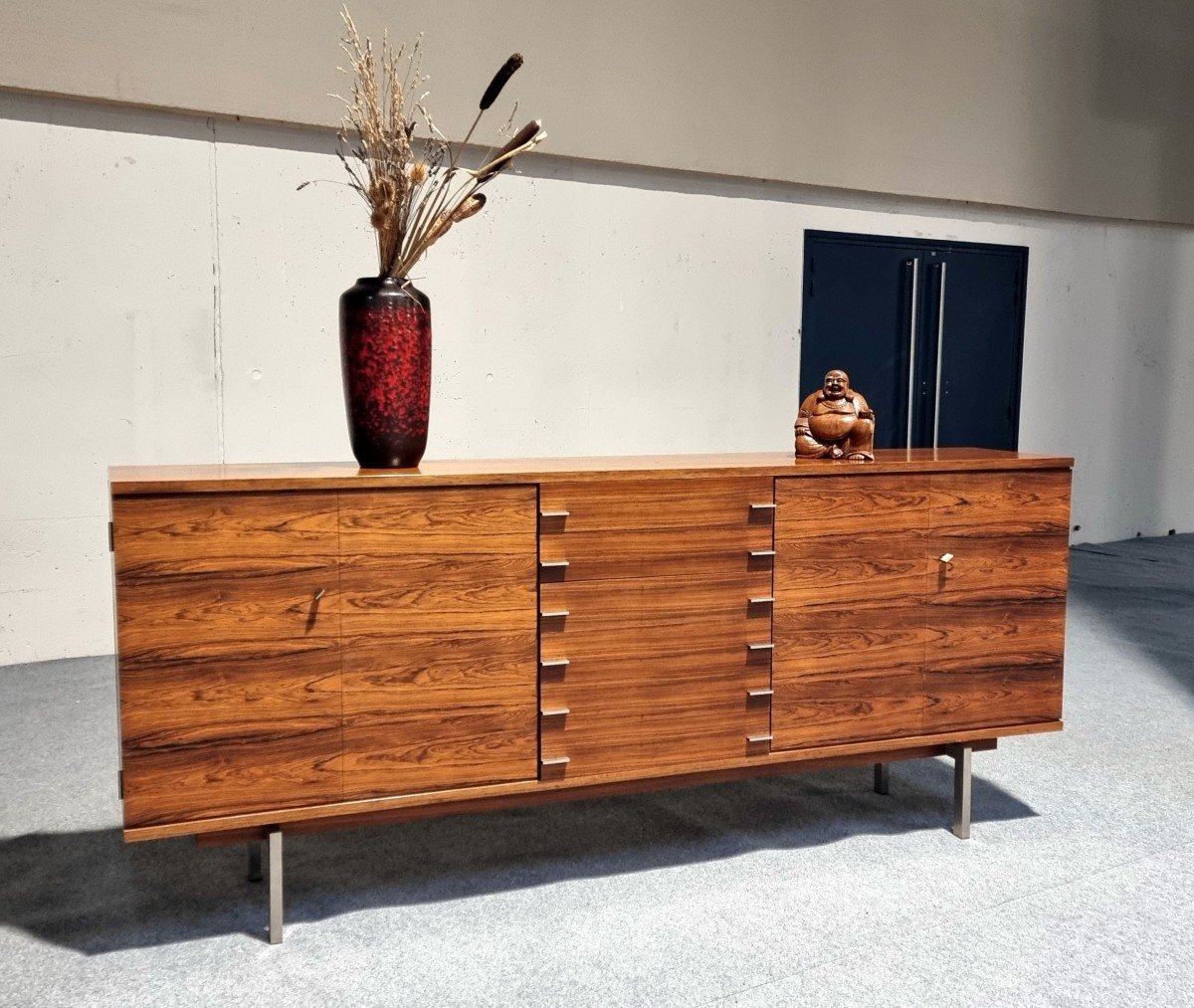 Swiss Form Scandinavian Sideboard In Rosewood From The 60s