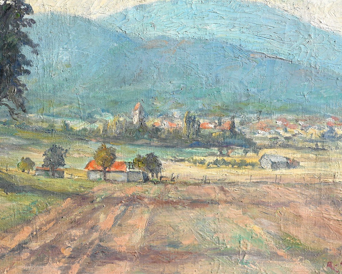 Robert MISCHLER (1911-1990) Huffhotz et les Vosges | Alsace, Mulhouse, Sausheim-photo-3