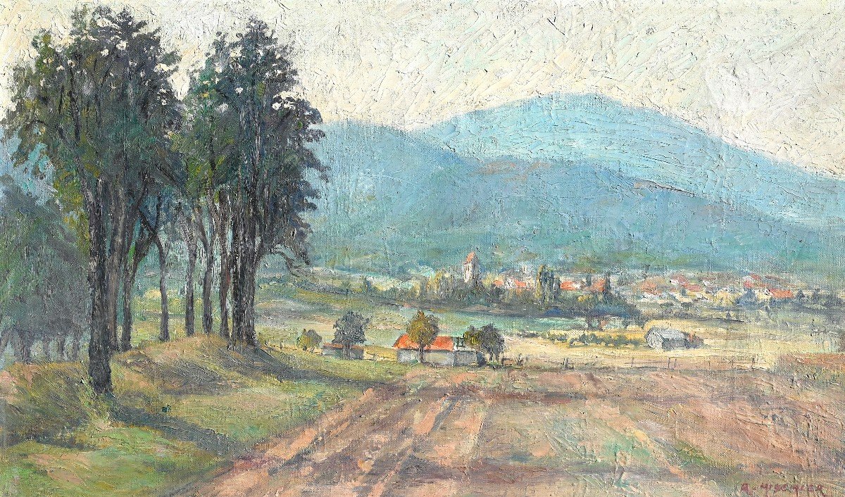 Robert MISCHLER (1911-1990) Huffhotz et les Vosges | Alsace, Mulhouse, Sausheim