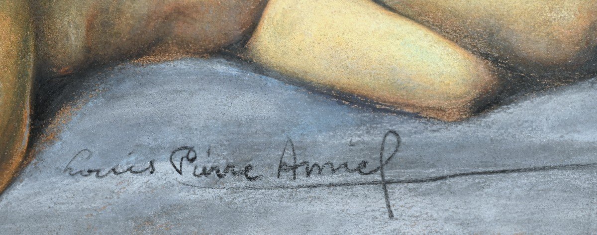 Louis-Pierre AMIEL (1889-1980) Nu allongé | Pastel, Femme-photo-2