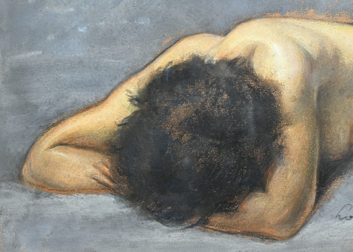 Louis-Pierre AMIEL (1889-1980) Nu allongé | Pastel, Femme-photo-3