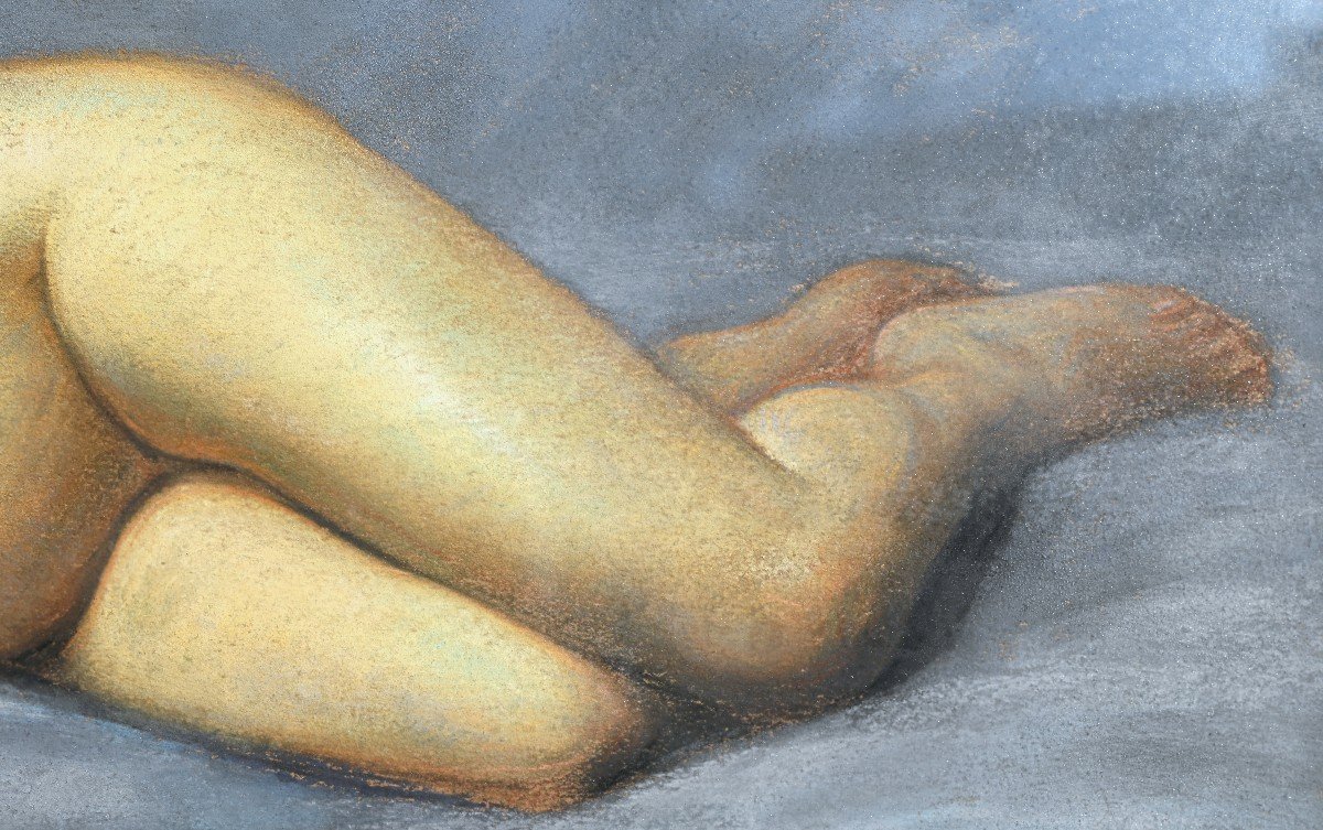 Louis-Pierre AMIEL (1889-1980) Nu allongé | Pastel, Femme-photo-4