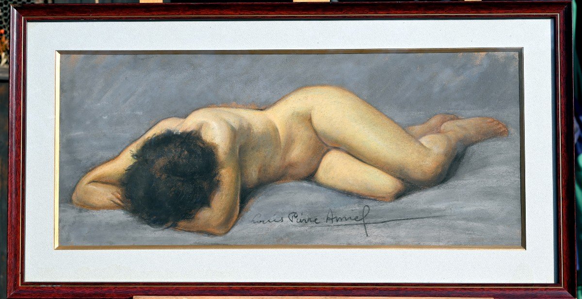 Louis-Pierre AMIEL (1889-1980) Nu allongé | Pastel, Femme-photo-1