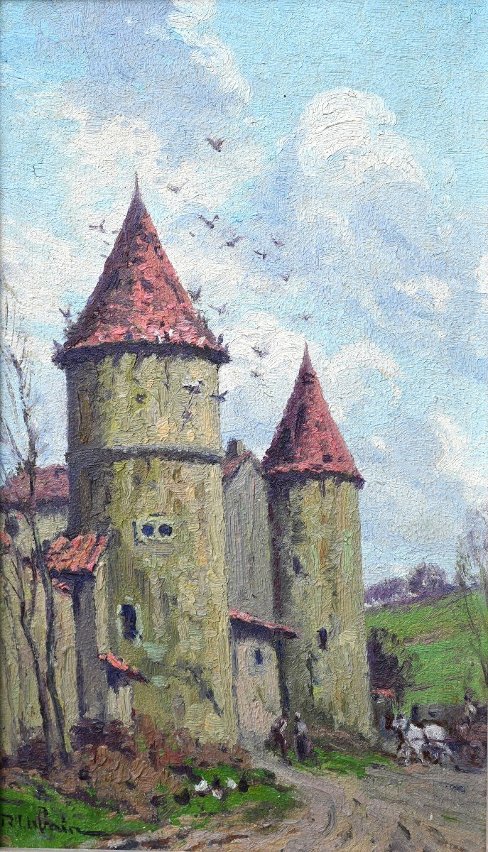 Raymond Urbain (1895-1962) | Animated Medieval Door | Lorraine, Nancy, Hattonchatel (?)