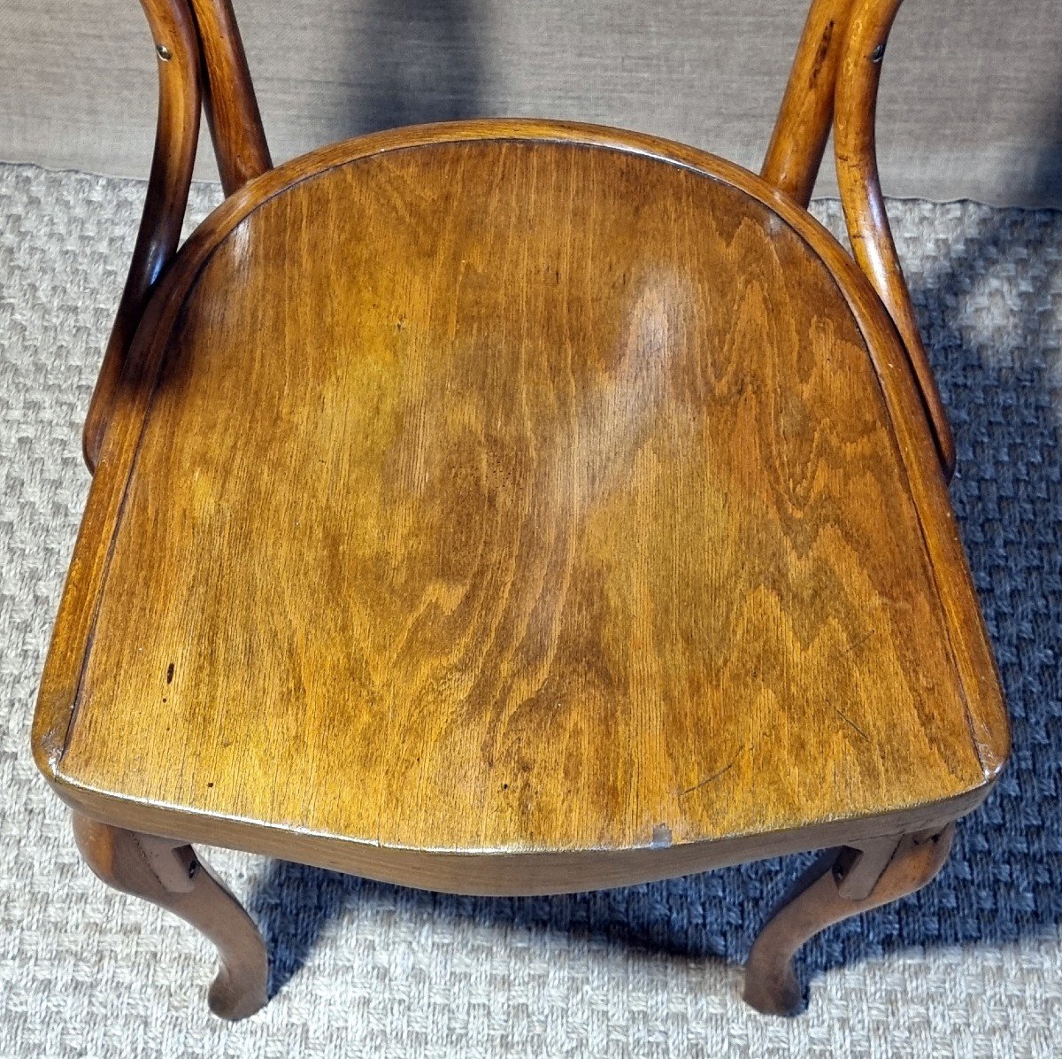 Curved Wood Office Chair Early 20th Century | Thonet Period -photo-2