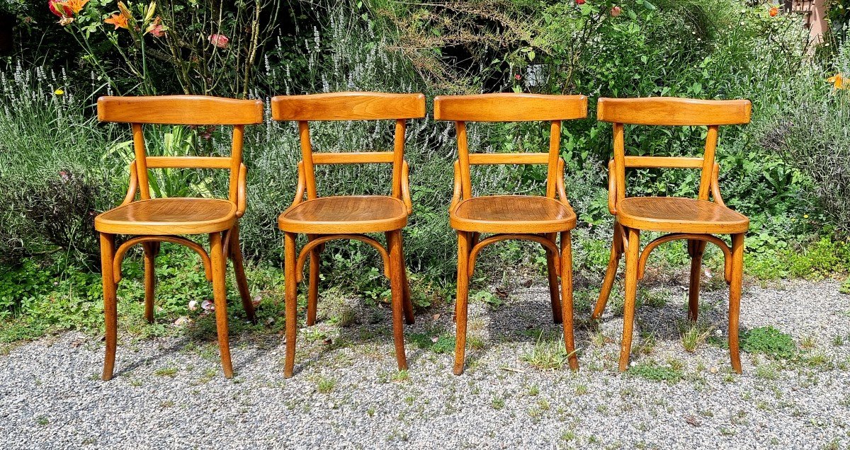 Chaises Bistrot Fischel Wissembourg Années 30 | Bois Courbé, Style Thonet-photo-2