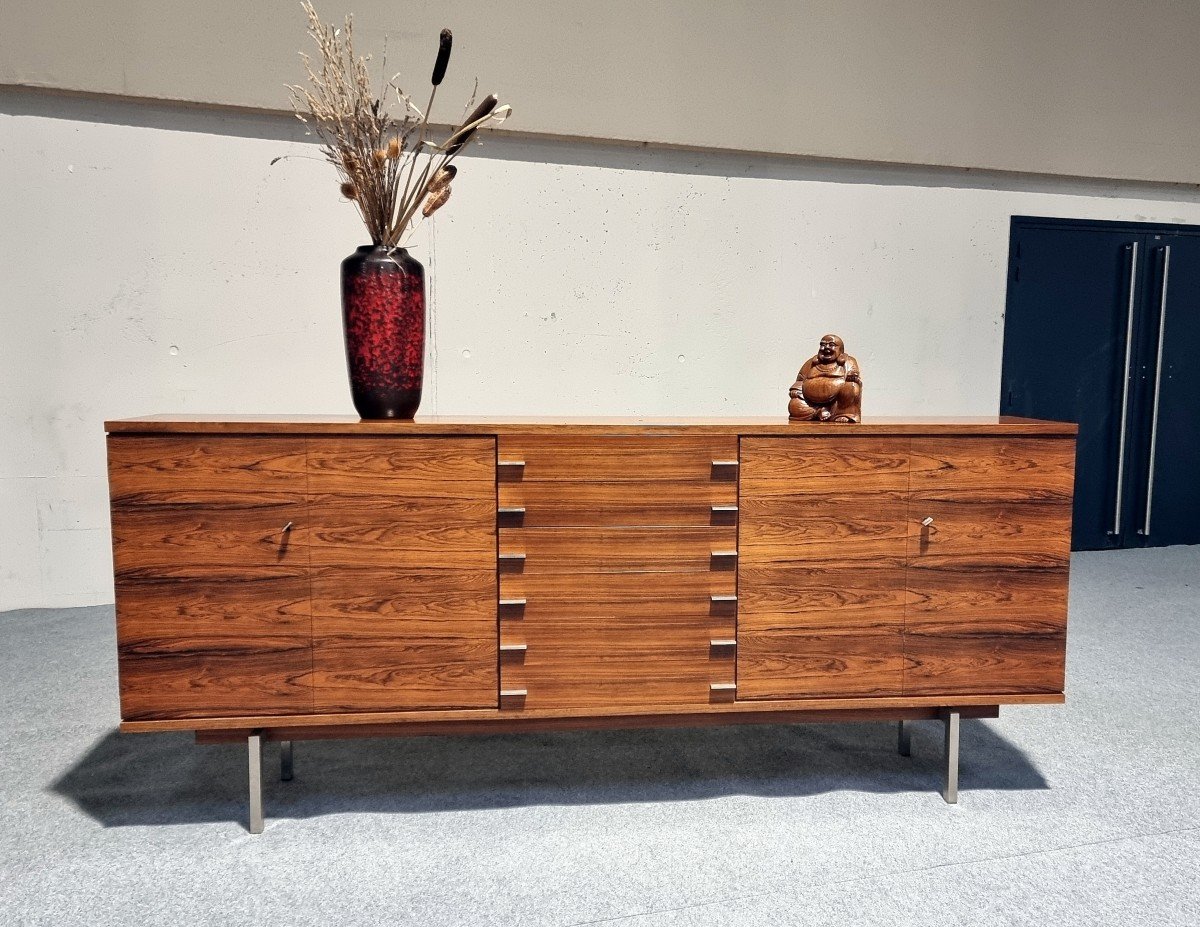 Swiss Form Scandinavian Sideboard In Rosewood From The 60s -photo-2