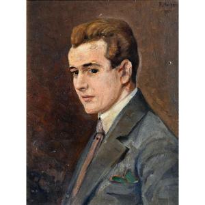 Albert MORHAIN (1883-1953) Portrait d'homme, 1929 | Alsace, Mulhouse