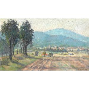 Robert MISCHLER (1911-1990) Huffhotz et les Vosges | Alsace, Mulhouse, Sausheim