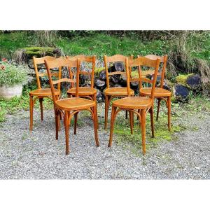 6 Chaises Bistrot Baumann Années 20 | Bois courbé, bentwood, style Thonet