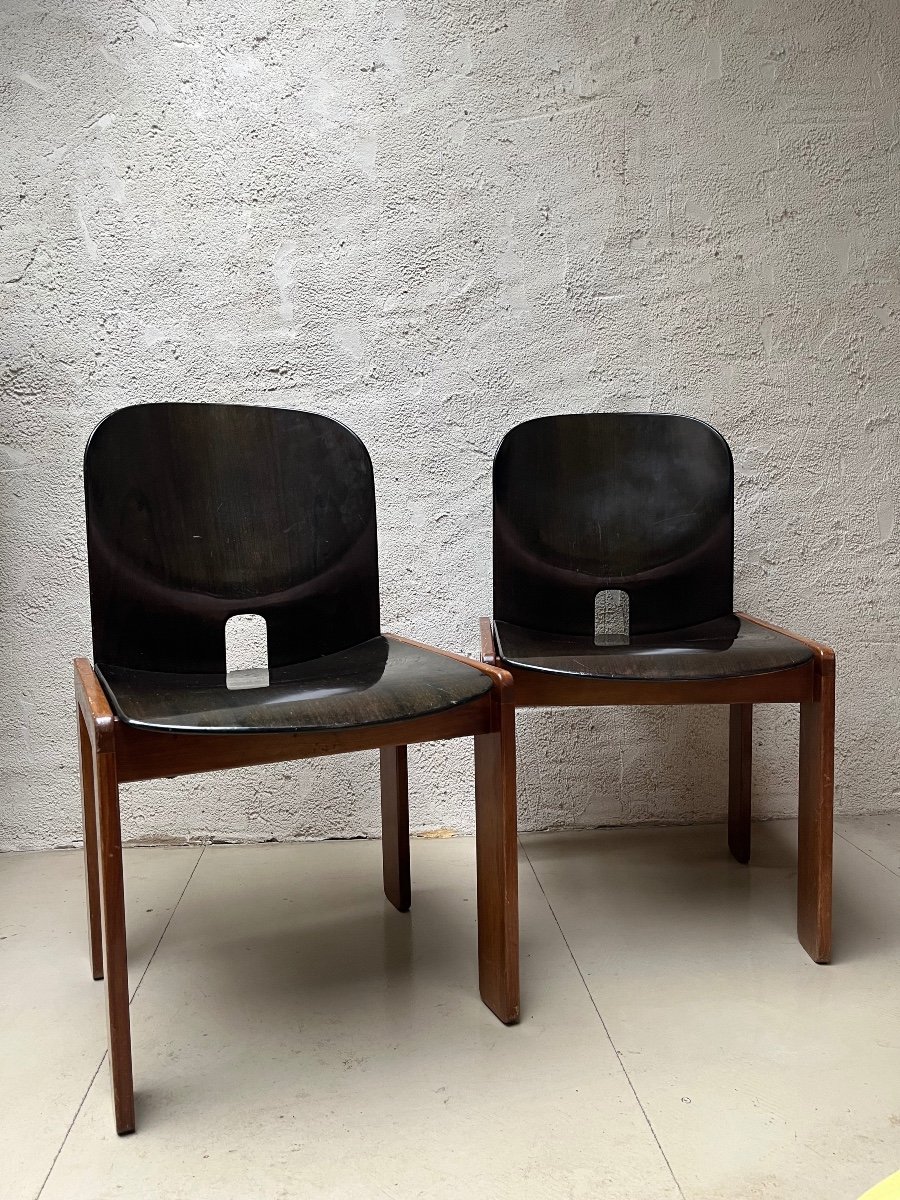 Pair Of Chairs, Model 121, By Afra And Tobia Scarpa For Cassina-photo-2