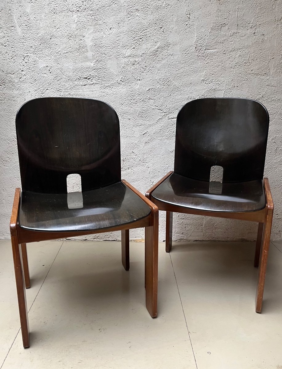 Pair Of Chairs, Model 121, By Afra And Tobia Scarpa For Cassina