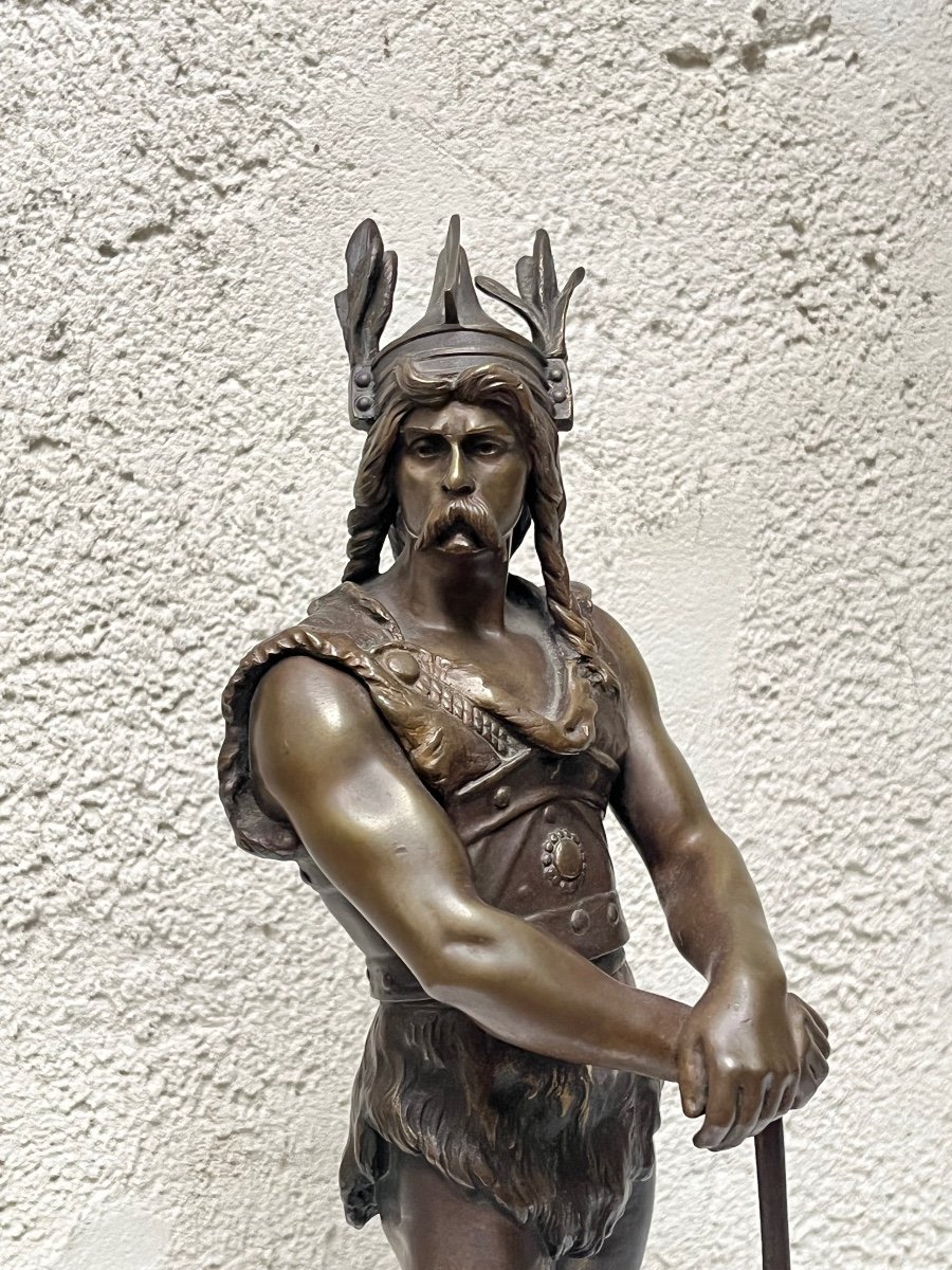 Bronze Subject Of Vercingetorix Signed Marcel Début (1865 - 1933)-photo-2