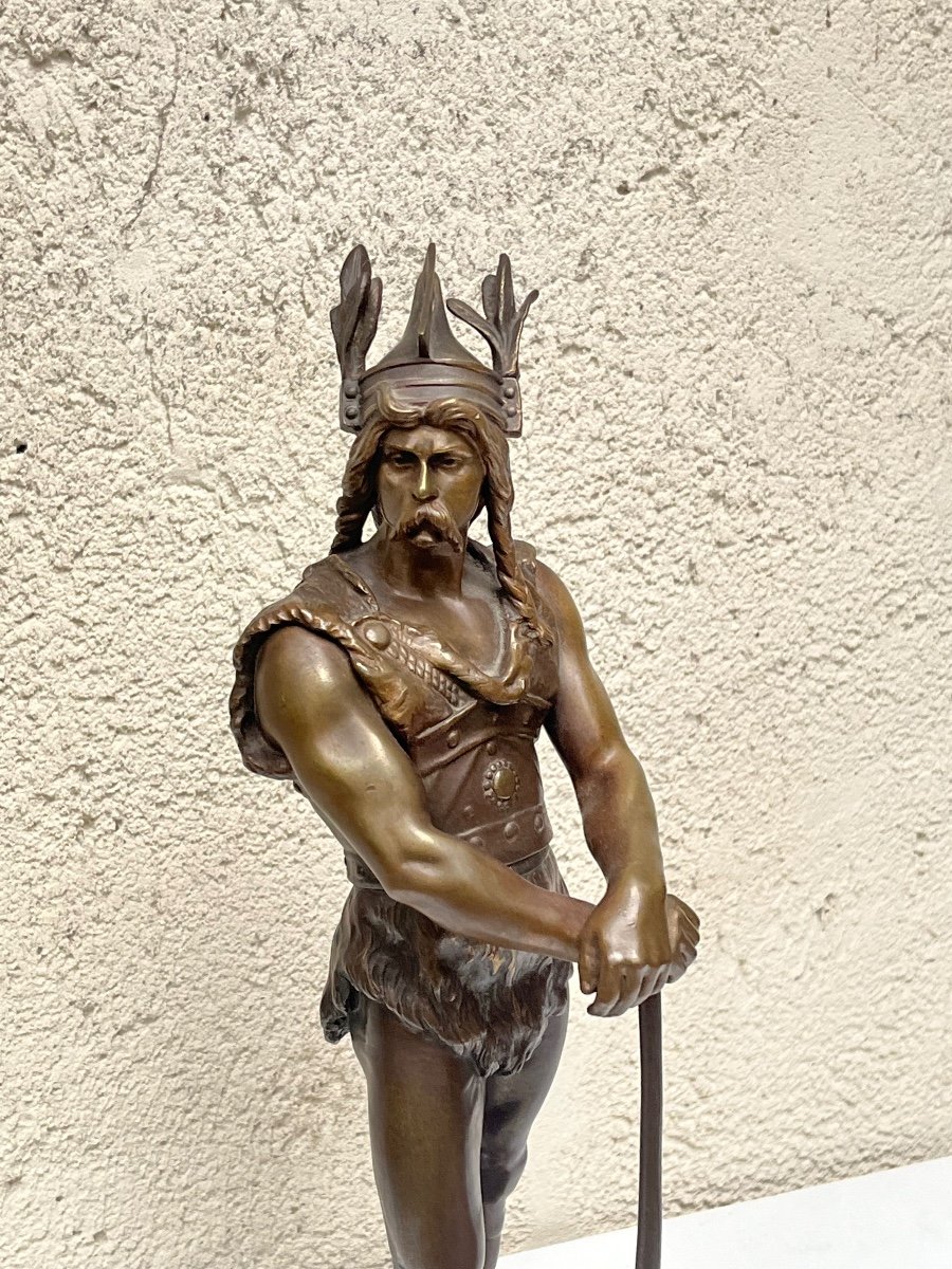 Bronze Subject Of Vercingetorix Signed Marcel Début (1865 - 1933)-photo-2